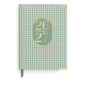 2027 Checkered plaid 17-month weekly medium planner