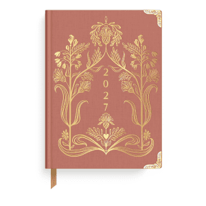 2027 Golden thistle 12-month weekly medium planner