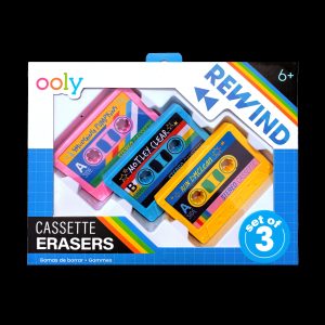 Rewind cassette erasers
