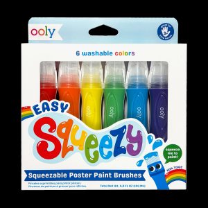Easy squeezy poster paint brushes
