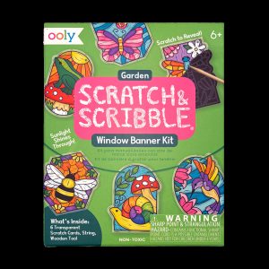 Mini scratch and scribble garden window banner kit