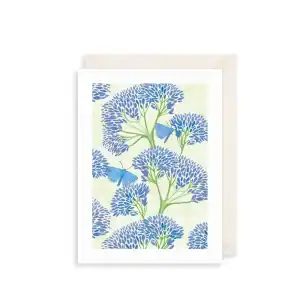 Cornflower blue plain card