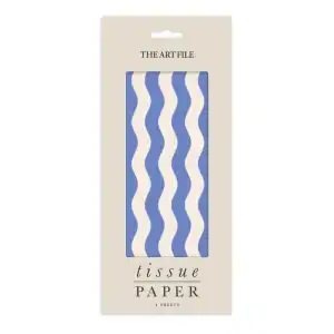 Blue waves tissue paper