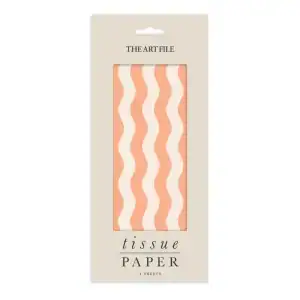 Orange waves tissue paper