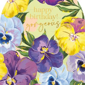 Sundaze pansies birthday card