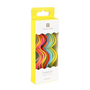 Twist tall multicolored candles 20 pk