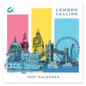 2027 London calling square wall calendar
