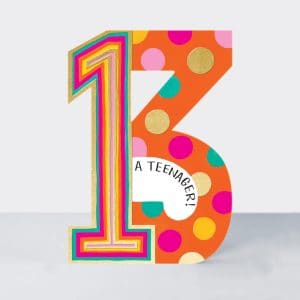 Age 13 a teenager card