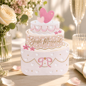 Wedding cake taking shape card