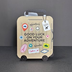 Suitcase taking shape card
