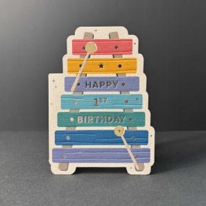 Xylophone age 1 taking shape card