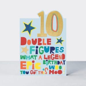 Age 10 legend tiptoes card