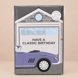 Car garage taking shape reveal card
