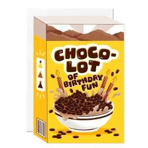 Choco lot cereal birthday card