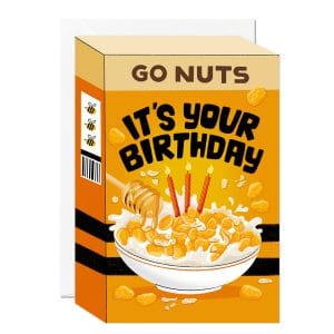 Go nuts cereal birthday card