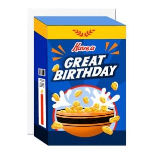 Great birthday Frosties cereal card
